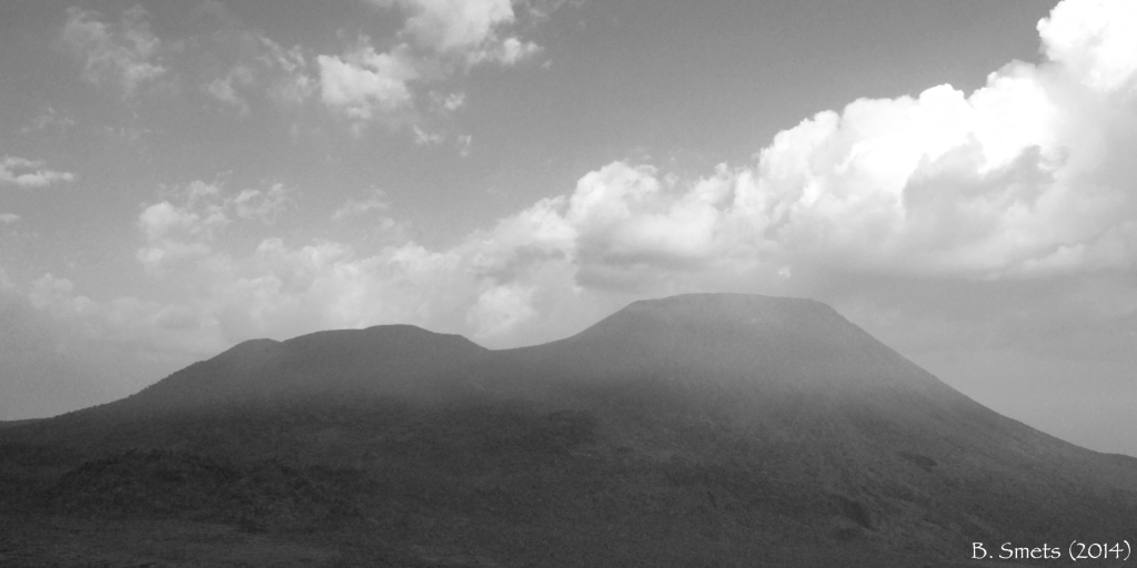 Nyiragongo volcano observed from NE. July 1, 2014