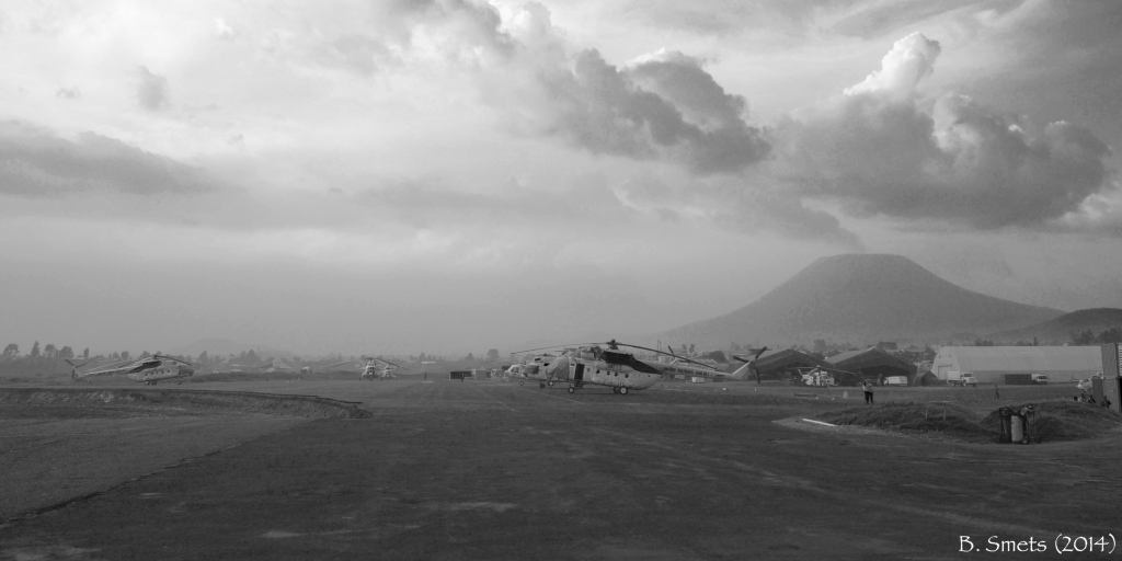 Nyiragongo from the Goma Airport. July 1, 2014